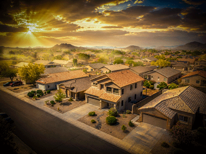 Subdivision Valuation A neighborhood subdivision at daybreak.